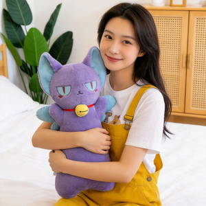 Almohada de Peluche con Forma de Cara de Gato Abstracta, Almohada Larga y Divertida para Dormir y Abrazar, Venta al por Mayor y al Detal, Decoración para Habitaciones - Product Image 5