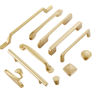 Poignées de porte de garde-robe poignée bouton cuisine laiton or luxe or poignées armoire tire meubles quincaillerie de cuisine boutons de porte - Product Image 4