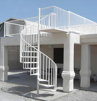 Escalier en spirale intérieur/extérieur, métal, modulaire, installation DIY personnalisable