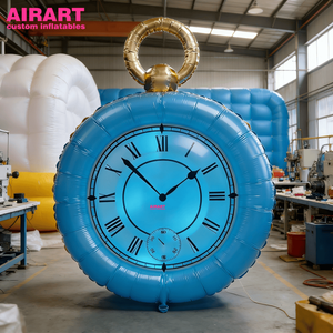 Decorazione Gonfiabile di Alta Gamma a Forma di Orologio Blu per Eventi nei Centri Commerciali - Product Image 1