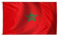 Drapeau et bannière marocains double face 3x5 pieds 100% polyester, vente en gros, nouveauté