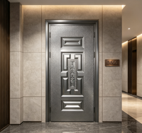 Panneau de porte métallique gaufré à motifs de luxe, vente en gros en vrac directement du fabricant, revêtement de porte d'entrée pour projets de construction résidentielle