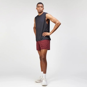 Shorts de course pour hommes à taille haute, noirs, avec poches, pour l'entraînement des fessiers, avec rembourrage de 3 pouces - Product Image 1