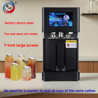 Machine de scellage automatique électrique pour bouteilles en PET et canettes de soda, pour l'emballage de boissons et de bubble tea, fabriquée en usine