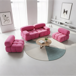 Sofá Puff <span class=keywords><strong>Mario</strong></span> Bellini, Sofá de Salón, Conjunto de Lujo, Modular, Seccional, Moderno, de Tela, Terciopelo, Diseño Personalizable - Product Image 2