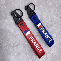 Porte-clés personnalisé avec logo, cordon avec boucle en métal noir robuste, style de sangle courte classique, porte-clés personnalisé, porte-clés