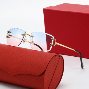 Nuovi Occhiali da Sole Senza Montatura con Taglio a Diamante per <span class=keywords><strong>Uomo</strong></span> e Donna, Occhiali Ottici Decorativi a Forma di C, Alla Moda e Lussuosi - Product Image 5