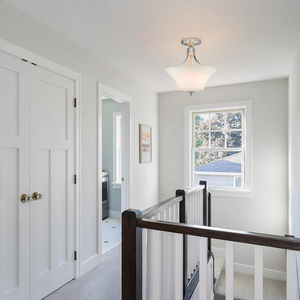 Tùy Chỉnh Retro Thiết Kế Bát Thủy Tinh Bóng Râm E26 Căn Hộ Phòng Ngủ Hành Lang Trong Nhà Trần Mặt Dây Chuyền Đèn Flush Núi Trần Ánh Sáng Hiện Đại - Product Image 2