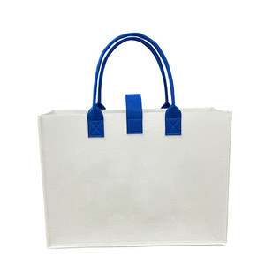 Customizable Felt Tote Bag Nonwoven Material Solid Color Women's Shoulder Bag For Advertising Gift Use - Product Image 4