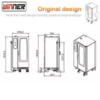 Four à vapeur électrique commercial à grande capacité avec 20 plateaux, four à convection à haute efficacité, système de nettoyage automatique, en acier inoxydable
