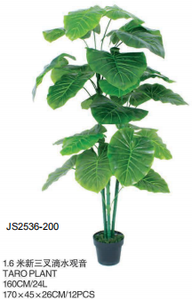 Linwoo thường xanh cây cảnh mô phỏng cao cây khoai môn chậu cây nhà cây bonsai khoai môn cây cho phòng khách trang trí - Product Image 5