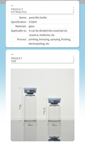 5ml 10ml xilin lọ trong suốt bột đông khô chai lưỡi lê ống thuốc thử Nâu huyết thanh nhỏ chai cho mẫu nhỏ - Product Image 5