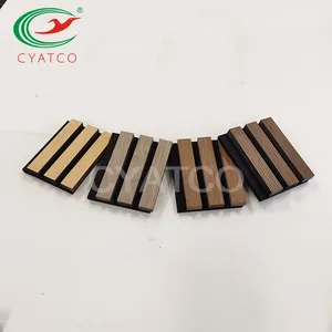 CYATCO高速配信木製Akupanel吸音壁スラットウッドサイディング防音パネル、防音用アコースティック付き