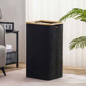 Panier à linge de grande taille de 100 L, panier à linge de 70 cm de haut avec poignée, panier à linge en tissu imperméable et pliable pour la chambre à coucher et la salle de bain - Product Image 6