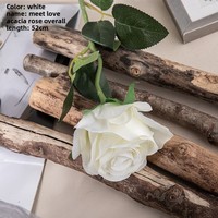 Großhandel Blumenarrangement Dekorative Seiden-Einzelstiel Rosa Künstliche Rosen für Hochzeit Valentinstag Weihnachtsdekoration