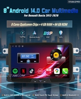 Radio Multimedia para Auto Erisin ES6629D con Android 14.0 y GPS para Renault Dacia, Reproductor de DVD para Auto con Carplay, en Existencia en la UE