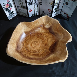 Cuenco de <span class=keywords><strong>Madera</strong></span> Irregular Personalizado Hecho a Mano para Almacenamiento, Tazón de Raíz de <span class=keywords><strong>Madera</strong></span> Natural Artesanal para Servir Frutas y Ensaladas - Product Image 5