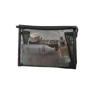 Bath Leakage Bath <b>Wash</b> <b>Bag</b> Portable Lightweight Large Capacity Mesh <b>Bag</b> Travel Storage Cosmetic <b>Bag</b> - Product Image 1