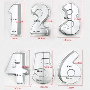 Venta al por mayor número 0-9 Topper <span class=keywords><strong>de</strong></span> la <span class=keywords><strong>torta</strong></span> <span class=keywords><strong>de</strong></span> cumpleaños <span class=keywords><strong>de</strong></span> aleación <span class=keywords><strong>de</strong></span> aluminio <span class=keywords><strong>de</strong></span> moldes <span class=keywords><strong>de</strong></span> pastel carta moldes - Product Image 2