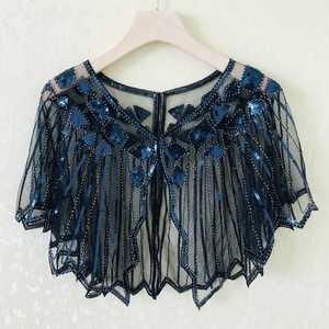 1920 шаль, обертка, расшитая бисером, вечерняя накидка, свадебная шаль, болеро, заслонка, накидка - Product Image 3