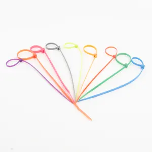 Self-locking nylon cable ties snap plastic black and white fixed Red yellow blue green color loop high strength bundle wire rope