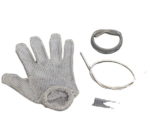 Guantes de Carnicero de Malla de Acero Inoxidable, Resistentes a Cortes, Certificación CE, Textura de Escamas de Pescado - Product Image 6