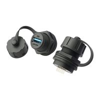 LSHITECH M20 Connecteur de montage sur panneau USB 3.0 5 Gbps étanche IP67 pour applications industrielles