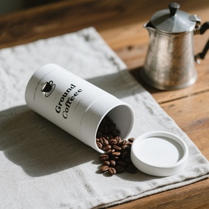 Customized Design Eco-Friendly Paperboard Cylinder <b>Container</b> Recyclable Food Grade Packaging for Coffee Tea Serving Paper Tube - Product Image 1