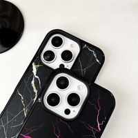 Coque de téléphone en marbre pour iPhone 17 16 15 14 13 12 Pro Max 11, étui de protection souple + PC de luxe
