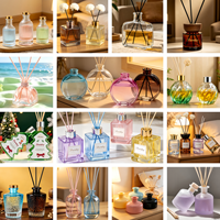 Nouvel Arrivage – Bouteille Vide en Verre Dépoli pour Diffuseur d'Huiles Essentielles (50ml, 100ml, 150ml, 250ml) avec Bouchon et Bâtonnets