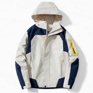 Giacca Invernale da <span class=keywords><strong>Uomo</strong></span> Vintage con Zip, Leggera, Antivento, <span class=keywords><strong>Impermeabile</strong></span>, in Pile Sottile, con Logo Frontale - Product Image 2