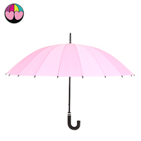 Parapluie publicitaire pas cher de 23 pouces avec logo, ouverture manuelle, unisexe, long et droit, pour la pluie
