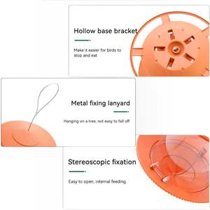 เครื่องให้อาหารนกแบบพาโนรามาใสสำหรับสวนกลางแจ้งที่แขวนอยู่ในบ้านเครื่องดูดสำหรับสวนหลังบ้านที่มีประสิทธิภาพ - Product Image 5