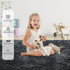 Grosir 3cm tebal busa bulu imitasi karpet Shaggy tanpa penumpahan berbulu Mellow Mat ruang tamu karpet busa memori tikar lantai anak-anak - Product Image 4