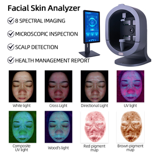 เครื่องวิเคราะห์ผิวหน้าด้วย AI สแกนเนอร์ใบหน้า 3 มิติ ระบบภาพสเปกตรัม 9 ช่องทาง เครื่องวินิจฉัยสภาพผิว จอแสดงผลความละเอียดสูง สำหรับใช้ในคลินิกเสริมความงามและร้านเสริมสวย - Product Image 2