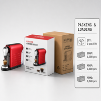 Machine à café ultra-mince 118 mm, 19 bars, pompe italienne, compatible Nespresso, avec option haute température