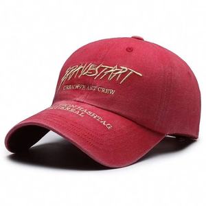 Nouvelle casquette de baseball en jean à 5 panneaux avec lettrage américain, délavée et vieillie, brodée, avec boucle en cuivre doré, pour hommes et femmes, fabriquée au Vietnam - Product Image 2
