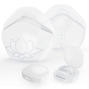 Collecteur de lait maternel en silicone de qualité alimentaire, 2 coquilles de recueil portables, tasses de collecte manuelle mains libres - Product Image 1