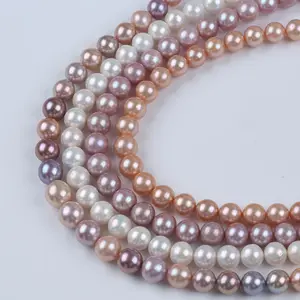 10-12mm all'ingrosso di alta qualità lustro sciolto perla d'acqua dolce filo Edison perla rotonda