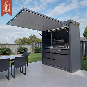 Gabinete de Barbacoa de Acero Inoxidable de Lujo al por Mayor con Estructura Metálica para Jardín Exterior a Precio de Fábrica, Cocina Exterior - Product Image 1