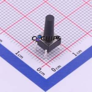 UK-B0202-G13-160 Tactile Switch Through hole-4P,6x6mm Switch Single Pole Single Throw Round Button 1.6N Through Hole - Product Image 1