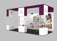 Stand d'exposition Tanfu avec étagères en aluminium et tissu, montage facile, modèle TF19070805 pour événements et salles d'exposition