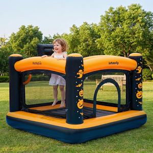 Château <span class=keywords><strong>gonflable</strong></span> avec motif citrouille et chauve-souris, aire de saut pour enfants avec jeu de ballons et zone de saut - Product Image 6