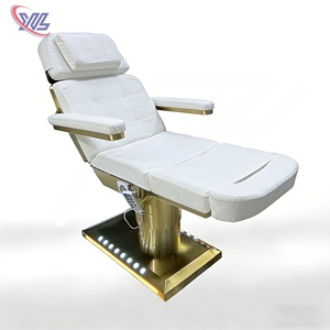 Table de massage électrique de luxe moderne pour spa, esthétique et extensions de cils, avec commande au <span class=keywords><strong>pied</strong></span>, base en ABS et 3/4 moteurs - Product Image 3