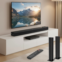 Soundbar Samtronic untuk TV 2-in-1 Speaker Menara Lepas Pasang Koneksi BT 5.0/ARC/AUX/Optik 60W 4-Speaker PC/Proyektor/Gaming