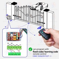 SMG-8112 Récepteur universel intelligent WiFi 433 MHz 2 canaux AC/DC 7-32V pour ouvre-porte, code fixe et code roulant, compatible avec l'application Tuya, Alexa et Google Home