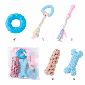 Jouets pour animaux de compagnie, corde en coton pour le nettoyage des dents, résistance à la morsure, soulage l'ennui, os pour chiot, jouet à mâcher interactif - Product Image 4