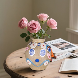 Vaso <span class=keywords><strong>in</strong></span> <span class=keywords><strong>Resina</strong></span> con Volto Astratto Colorato, Arte Creativa Moderna, Decorazione Semplice per la Casa, Stile Instagram, Vaso per Soggiorno - Product Image 3