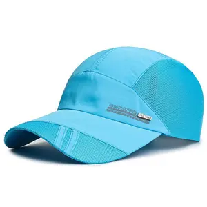Venta al por mayor 2024 nueva gorra de béisbol deportiva para correr transpirable de malla de secado rápido al aire libre para hombres
