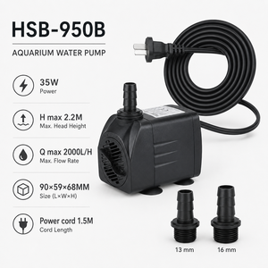 Submersible Water <b>Pump</b> for Aquarium Hydroponics Fountain Aquaponics <b>Fish</b> Tank - Product Image 3